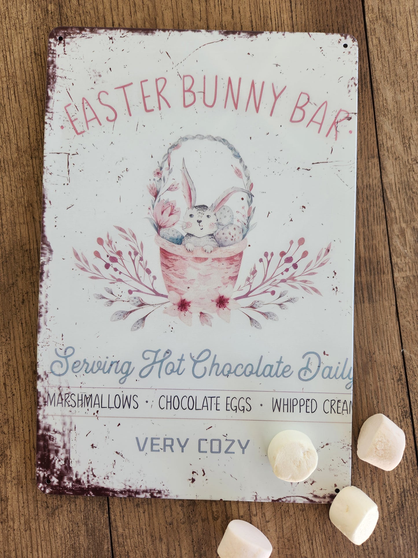 Tin Easter sign