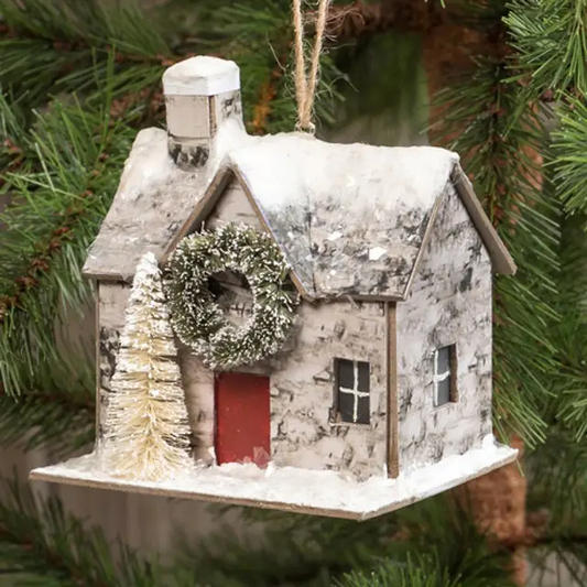 House w/ Wreath Ornament