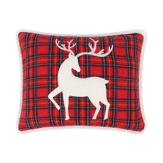 Tatum Pines Fur Deer Appliquéd Pillow